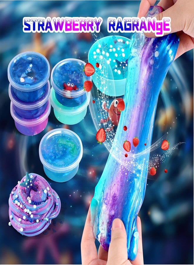 fsutvitg Large Ocean Slime Kit for Boy and Girls,Non Sticky,Super Soft Sludge Toy,Birthday Gifts for Kids 4-12,Soft Shiny Metal Clay Toy Girls & Boys - Image 5